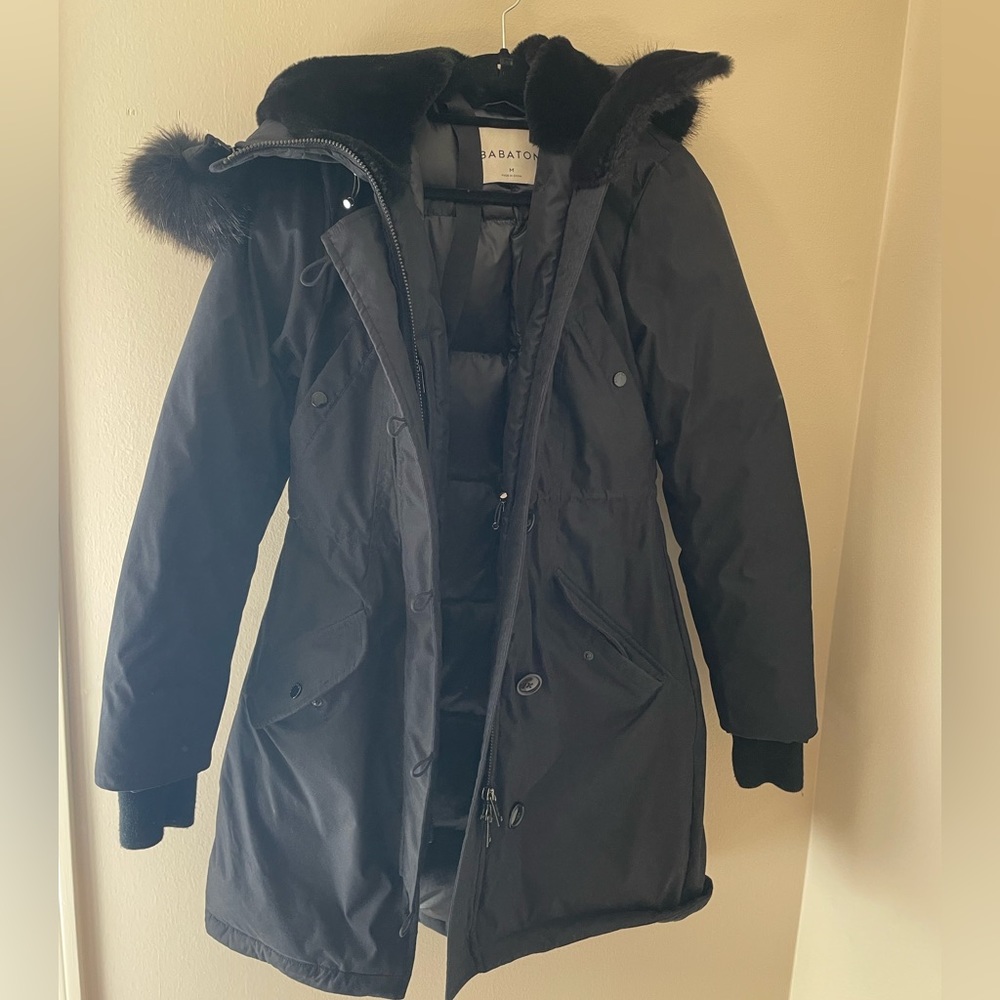 Babaton Black Vista Ridge Parka Size M - Picture 5 of 8